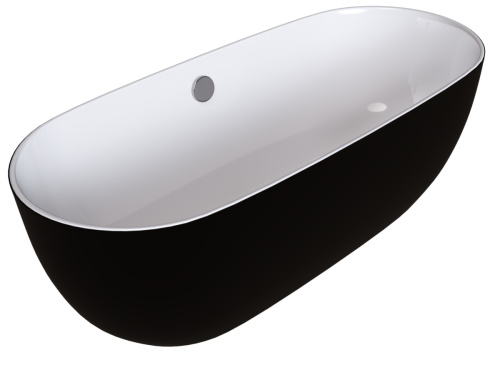 Ванна акриловая Grossman Classic GR-2401MB 150х75 отдельностоящая овальная с ножками